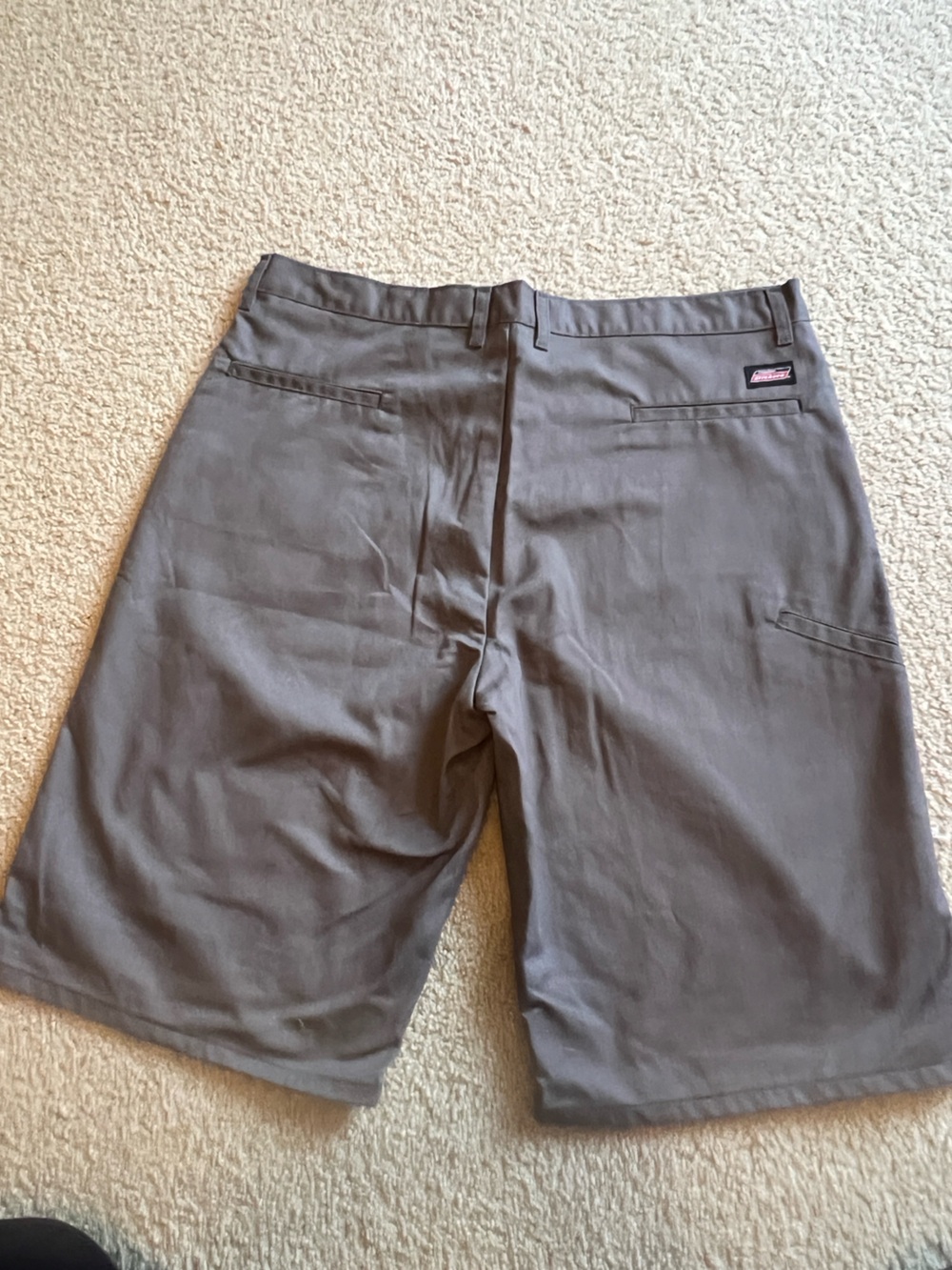 Dickies Workwear Shorts in Gray with Red Logo - Picture 3 of 6
